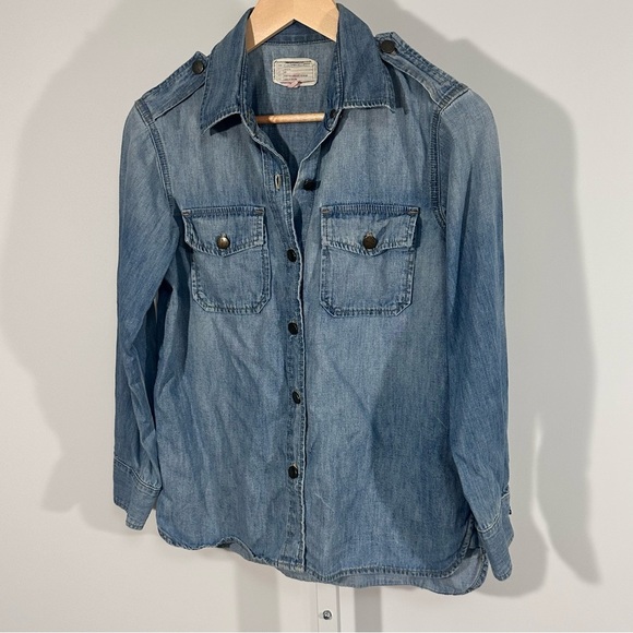 Current/Elliott Tops - Current/Elliott Denim Western Shirt XS/S USA Americana Ranchcore Coastal Cowgirl